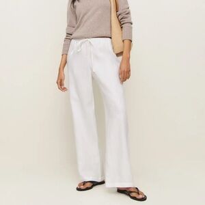 Reformation White Wide-Leg Pants